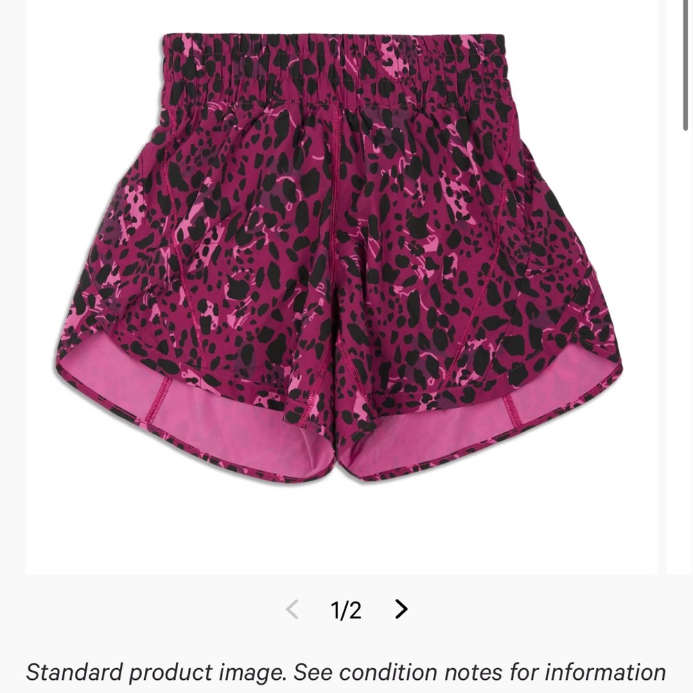 Track that cheetah print lululemon shorts